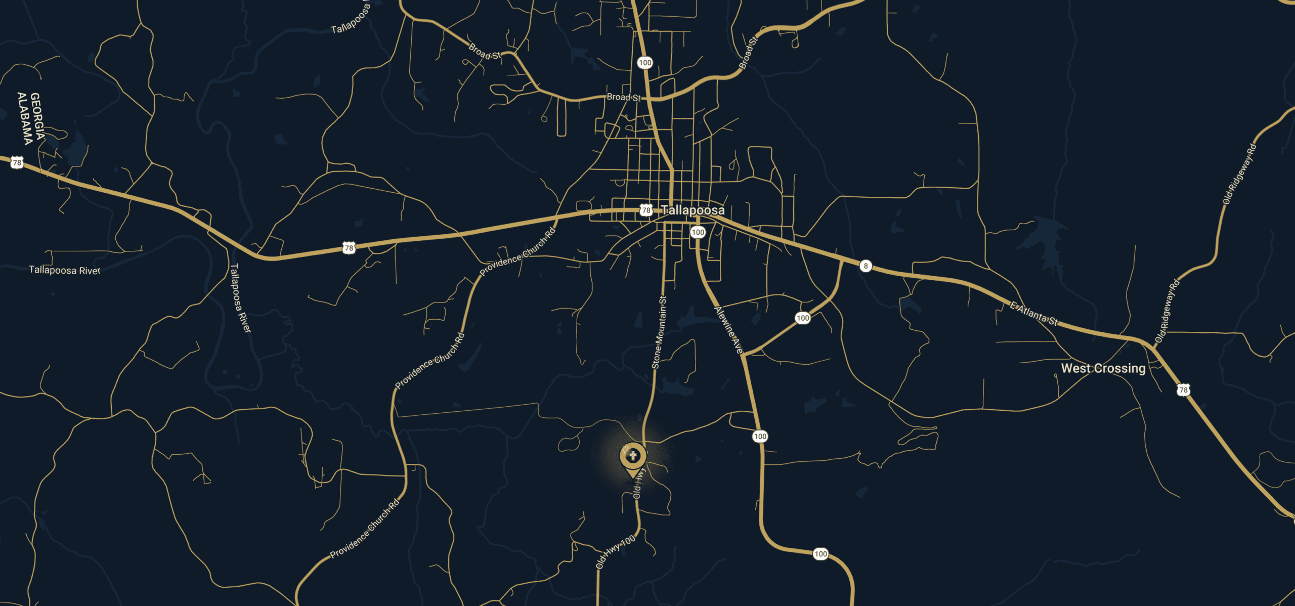 Map to New Plainview Baptist Church